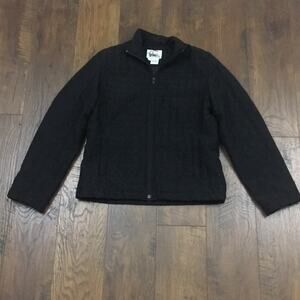 Lilly Pulitzer Black Quilted Zip-Up Jacket